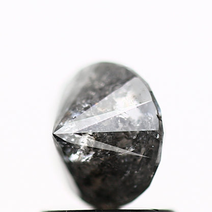 Salt and Pepper Diamond Fancy Gray Color 1.08 CT 6.10 x 4.54 MM Round Brilliant Cut Diamond! Natural Loose Diamond ! Christmas Gift for Her