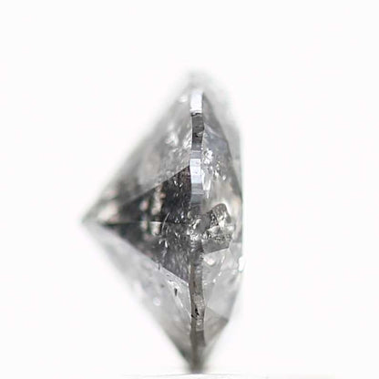 Salt and Pepper Diamond Fancy Gray Color 0.80 CT 6.15 x 3.30 MM Round Brilliant Cut Diamond! Natural Loose Diamond ! Christmas Gift for Her