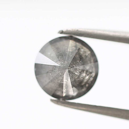 1.07 Carat Salt and Pepper Round Brilliant Cut Natural Loose Diamond