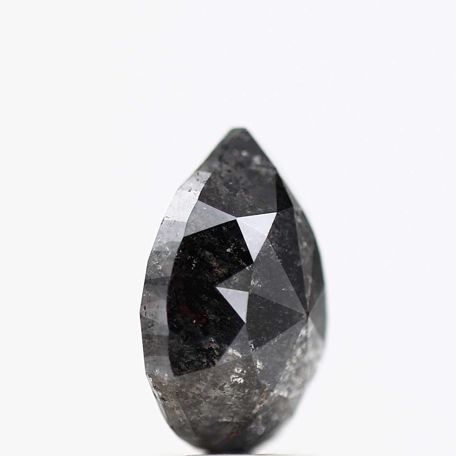 Salt and Pepper Diamond Fancy Gray Color 2.74 CT 10.08 x 7.45 x 4.30 MM Pear Cut Diamond! Natural Loose Diamond ! Christmas Gift for Her