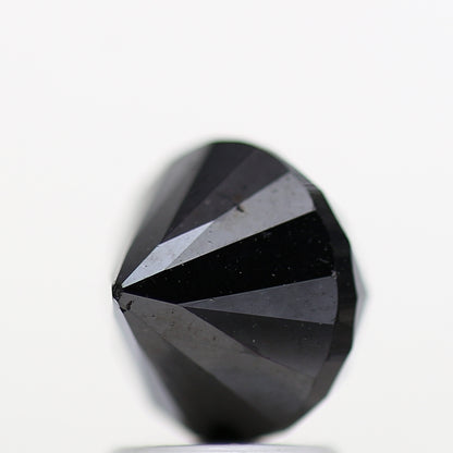 2.91 Carat Fancy Black Round Brilliant Cut Natural Loose Diamond