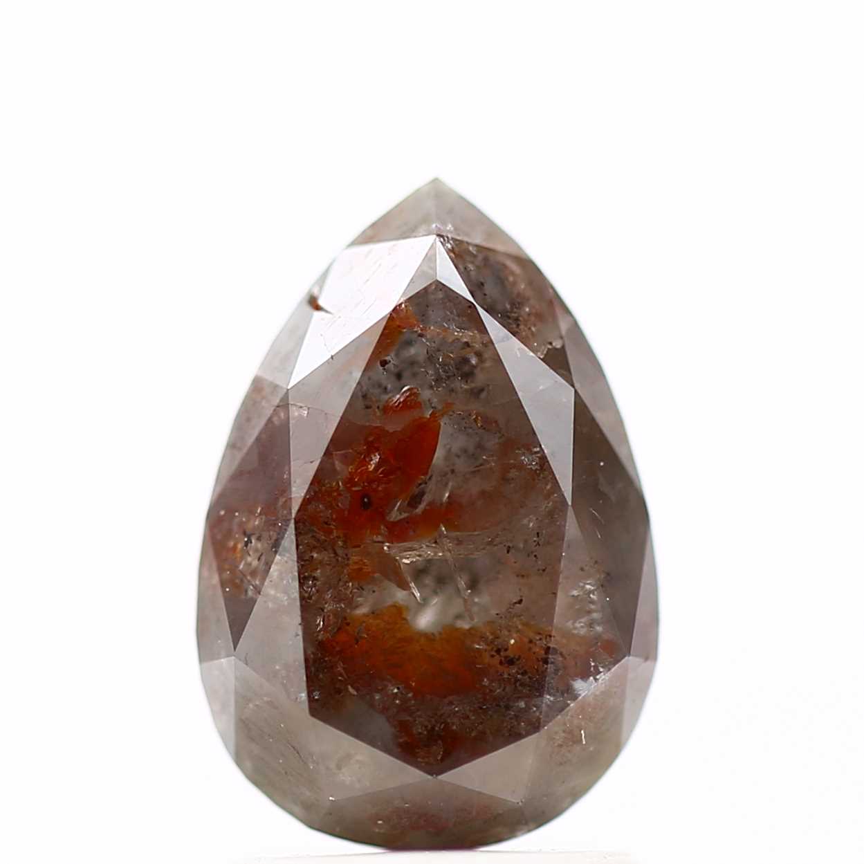 Salt and Pepper Diamond Fancy Brown Color 2.31 CT 9.42 x 6.51 x 5.48 MM Pear Cut Diamond! Natural Loose Diamond ! Christmas Gift for Her