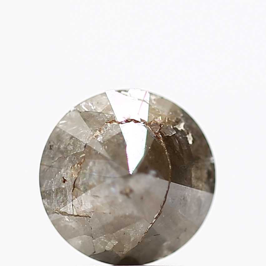 3.17 Carat Fancy Gray Round Brilliant Cut Natural Loose Diamond