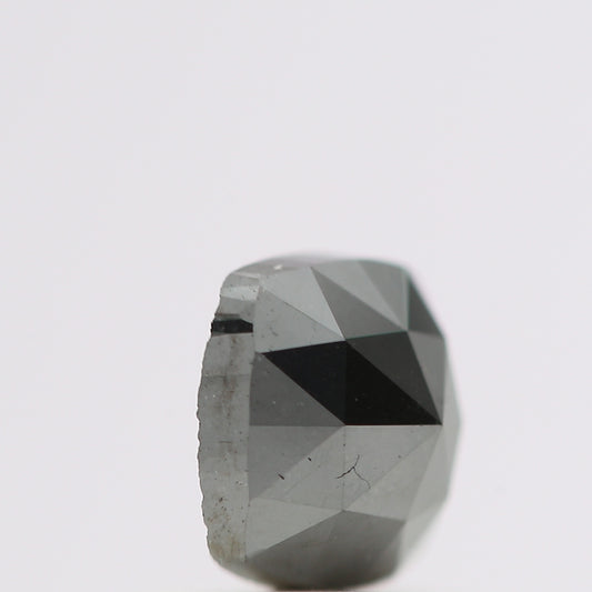 0.77 Ct Natural Black Cushion Single Cut Loose Diamond for Jewelery
