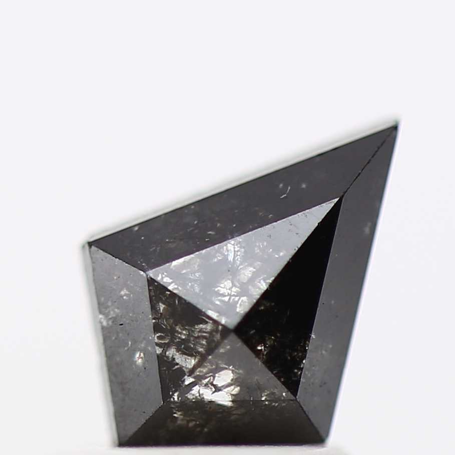 salt and pepper diamond ! 0.77 Ct 8.05 x 5.70 x 2.60 MM natural gray shield loose diamond for engagement ring for her