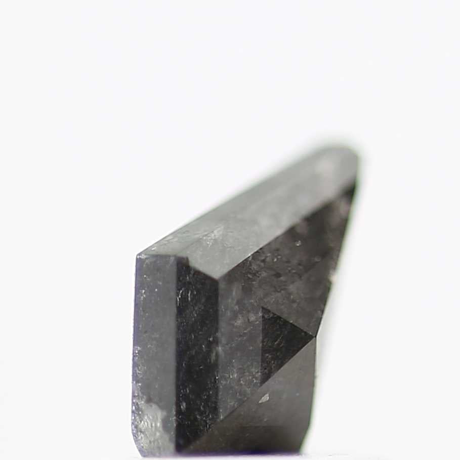 salt and pepper diamond ! 0.66 Ct 8.10 x 5.20 x 2.65 MM natural gray shield loose diamond for engagement ring for her