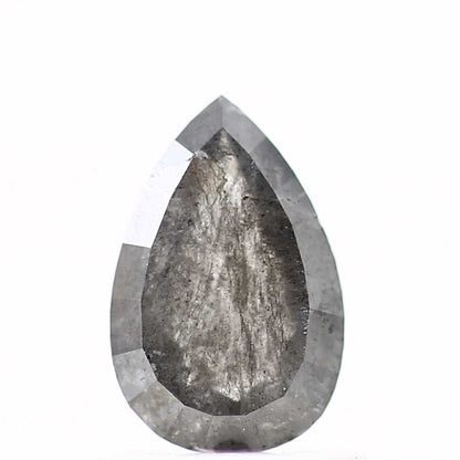 Salt and Pepper Diamond Fancy Gray Color 0.85 CT 7.63 x 4.97 x 2.59 MM Pear Cut Diamond! Natural Loose Diamond ! Christmas Gift for Her