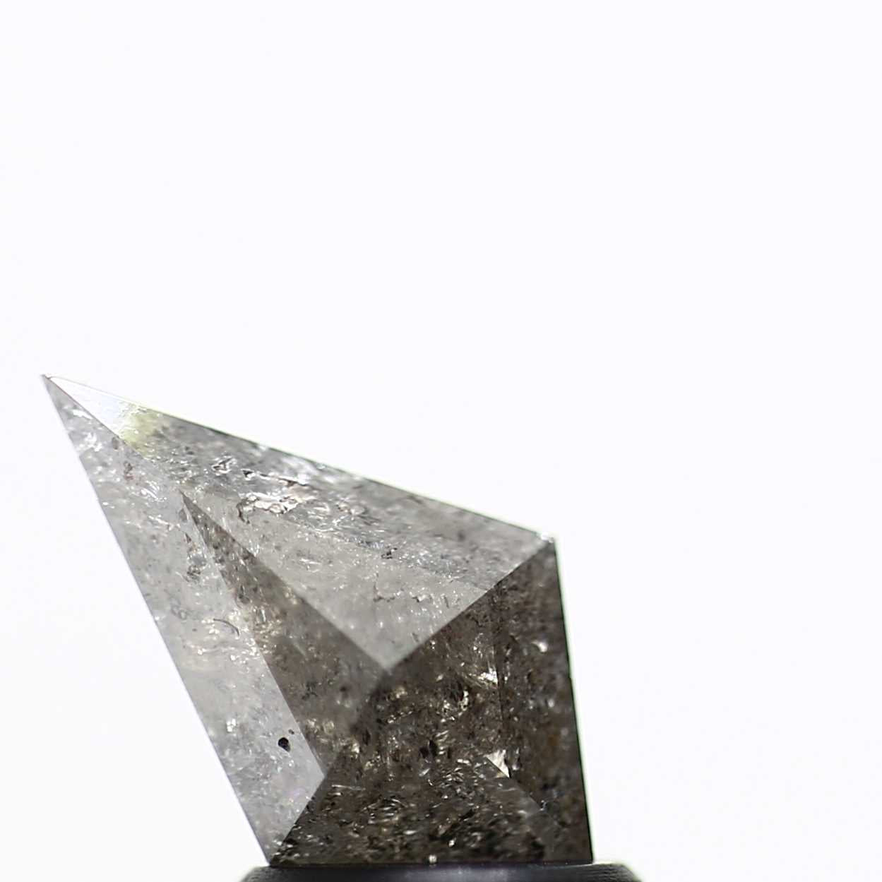 salt and pepper diamond ! 1.15 Ct 10.65 x 6.20 x 3.10 MM natural gray shield loose diamond for engagement ring for her