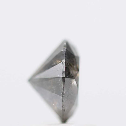 Salt And Pepper Diamond Fancy Gray Color 1.79 CT 7.65 x 4.70 MM Round Brilliant Cut Diamond ! Natural Loose Diamond ! Christmas Gift for Her
