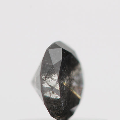 0.37 Carat Black Salt and Pepper Round Brilliant Cut Natural Loose Diamond