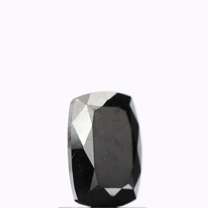 1.00 Ct Natural Black Cushion Full Cut Loose Diamond for Jewelery