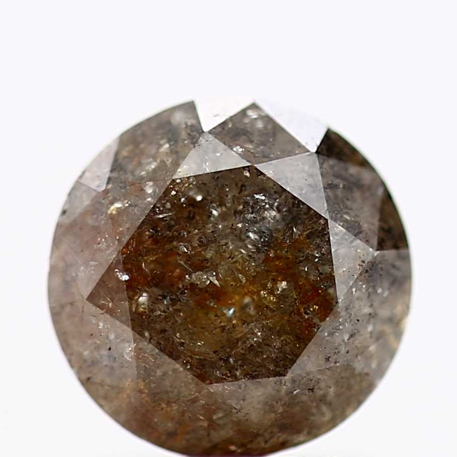 1.40 Carat Fancy Brown Rustic Round Natural Loose Diamond