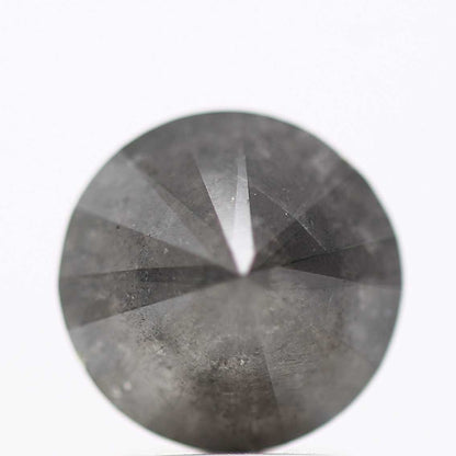 2.52 Carat Salt and Pepper Diamond Round Shape Brilliant Cut Natural Loose Diamond