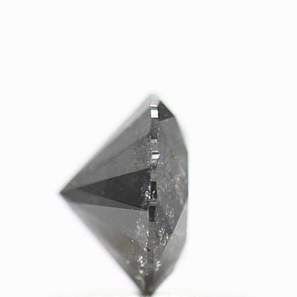 0.70 Carat Fancy Black Round Cut Natural Loose Diamond