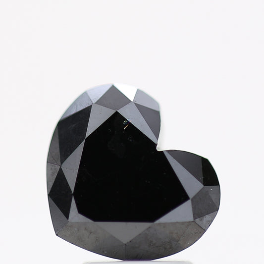 Heart Shape Fancy Black Natural Loose Diamond 