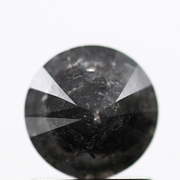 1.16 Carat Salt and Pepper Diamond Black Round Brilliant Cut Natural Loose Diamond