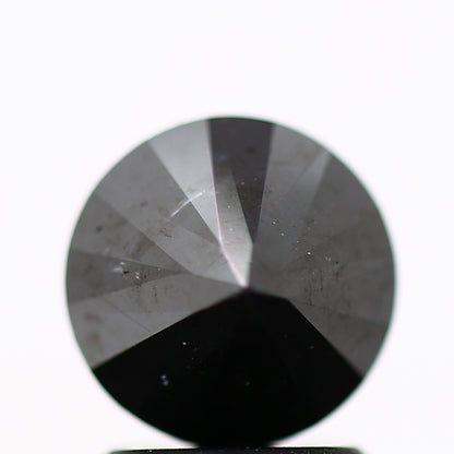 1.98 Carat Fancy Black Round Shape Brilliant Cut Natural Loose Diamond