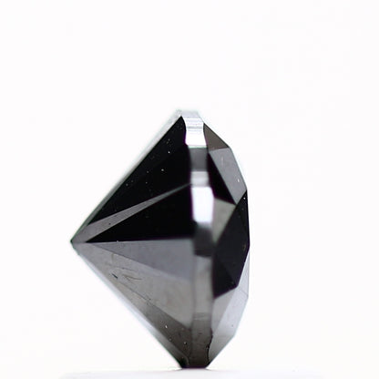 0.80 Carat Fancy Black Round Brilliant Cut Natural Loose Diamond