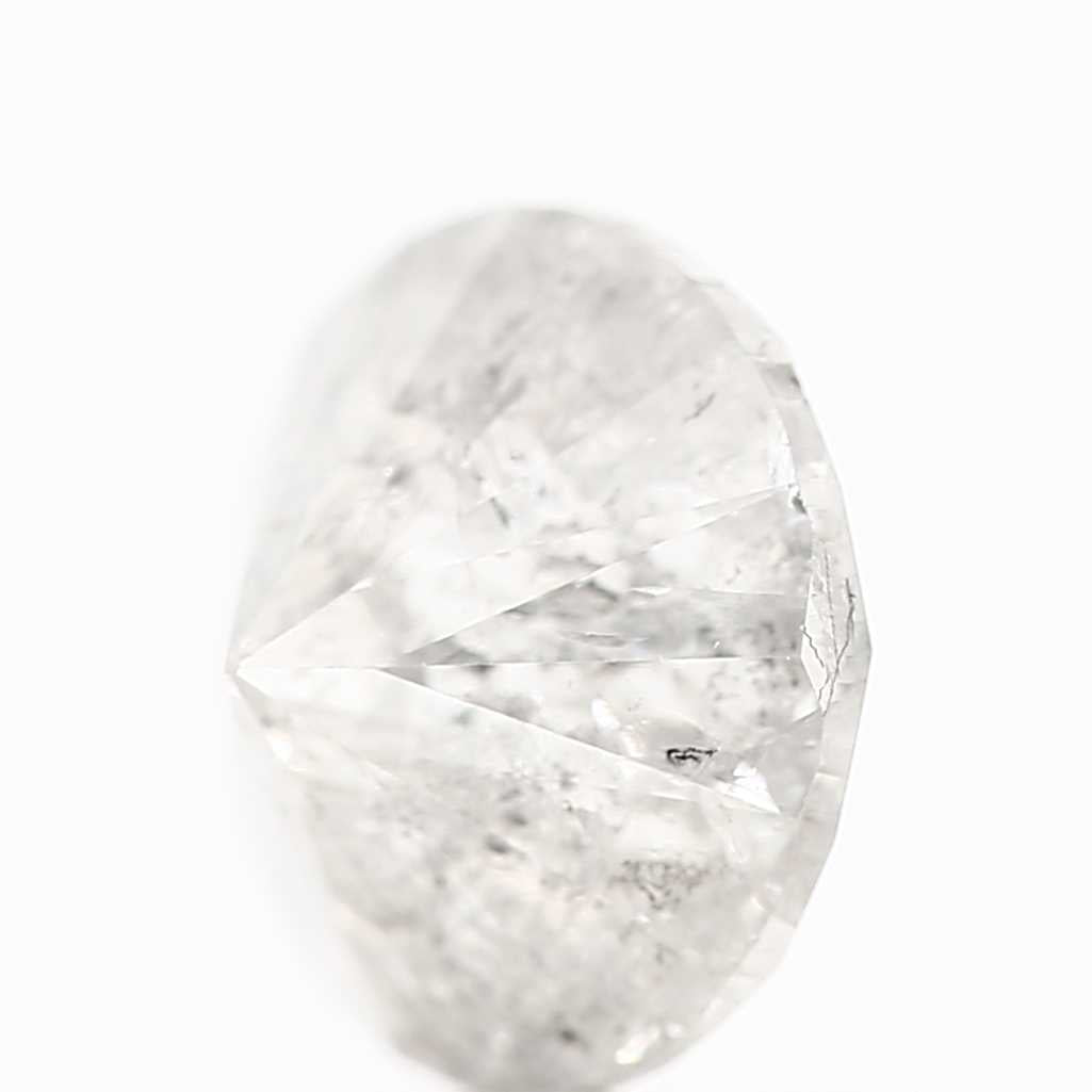 Natural Loose Round Salt And Pepper Diamond Fancy Grey Color 1.97 CT 7.80 X 4.90 MM Round Brilliant Cut Diamond ! Christmas Gift for Her