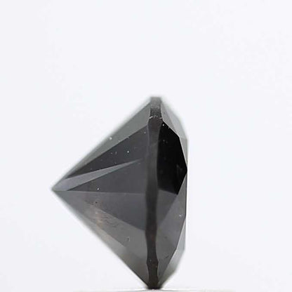 1.24 Carat Fancy Black Round Brilliant Cut Natural Loose Diamond