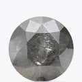 1.07 Carat Salt and Pepper Gray Fancy Round Shape Brilliant Cut Natural Loose Diamond
