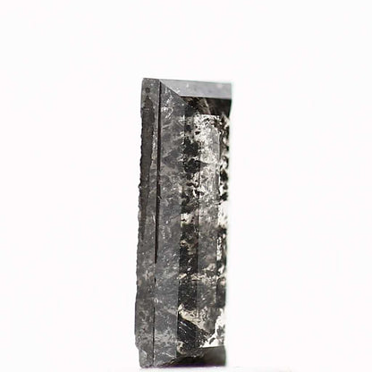 salt and pepper diamond ! 0.42 Ct 7.57 x 2.75 x 1.59 mm natural gray baguette loose diamond for engagement ring for her