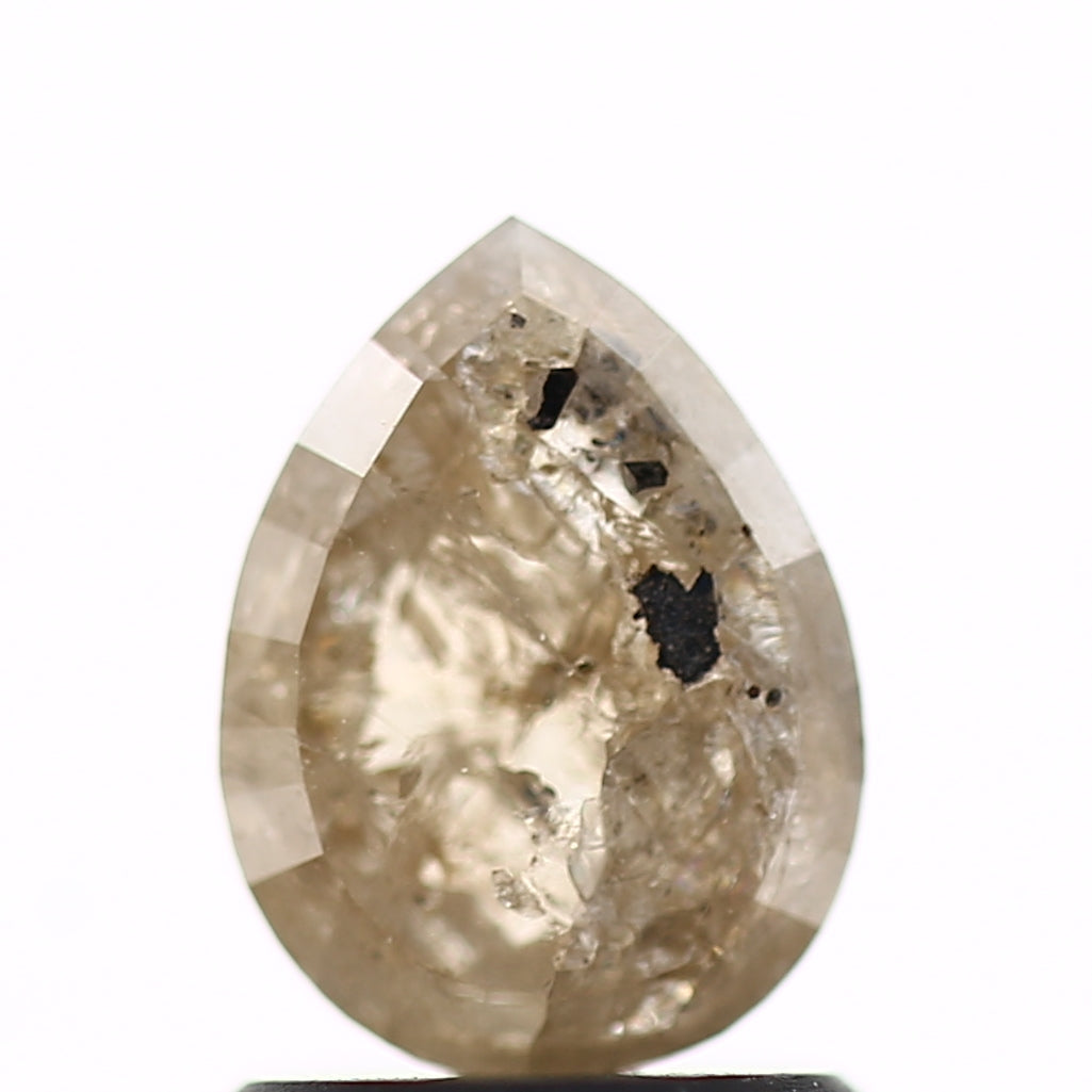 Salt and Pepper Diamond Fancy Brown Color 1.28 CT 7.78 x 5.85 x 3.19 MM Pear Cut Diamond! Natural Loose Diamond ! Christmas Gift for Her