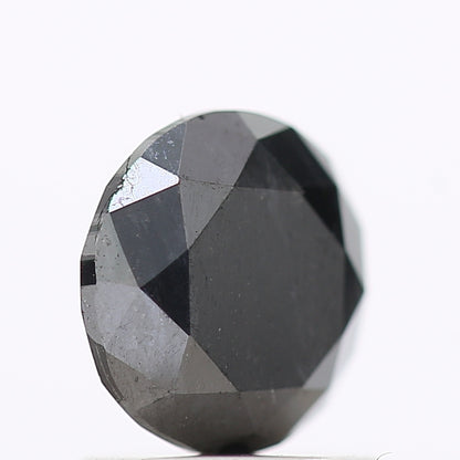 1.20 Carat Fancy Black Round Shape Brilliant Cut Natural Loose Diamond