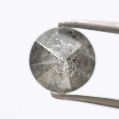 1.48 Carat Salt and Pepper Diamond Gray Round Brilliant Cut Natural Loose Diamond