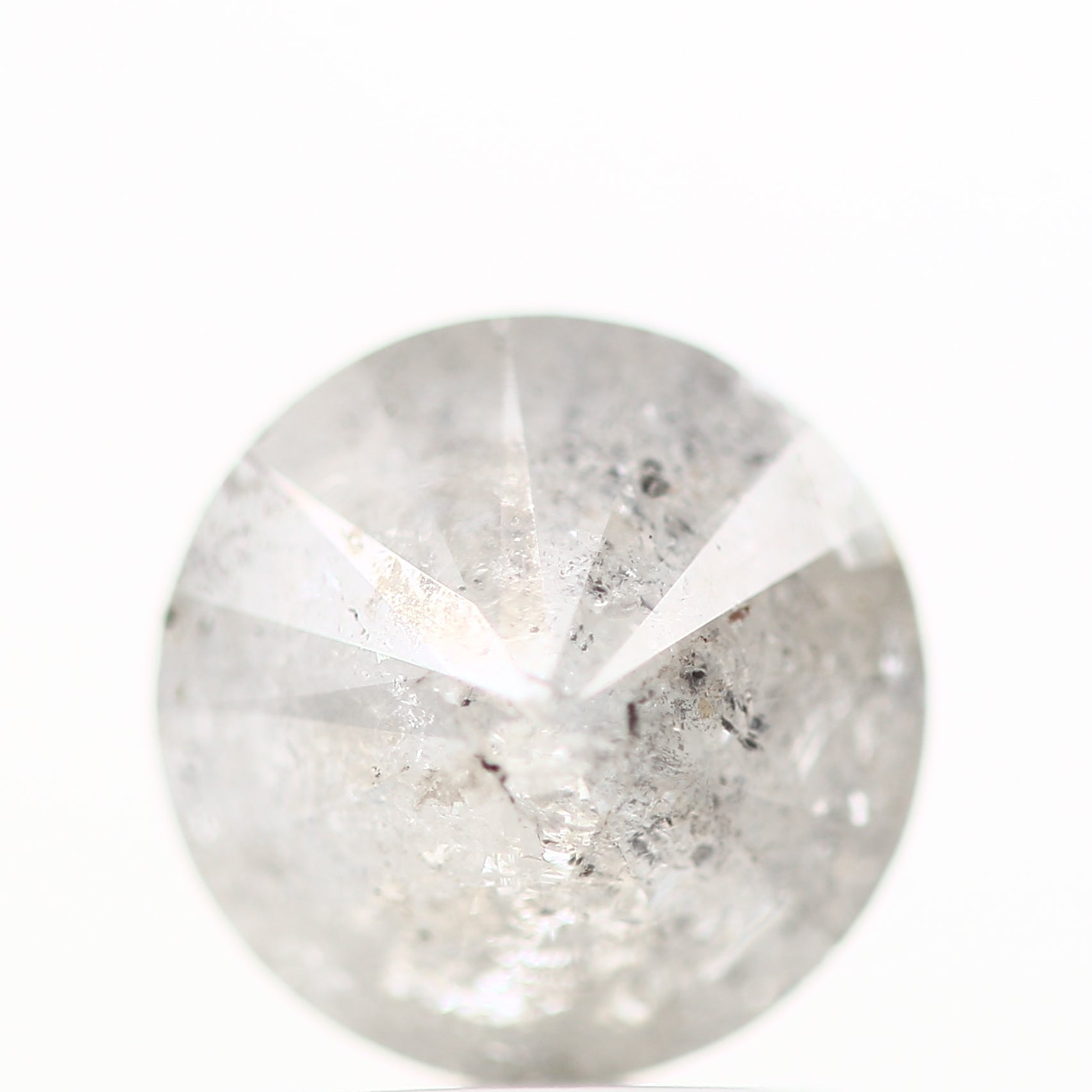 1.46 Carat Fancy Gray Salt and Pepper Round Brilliant Cut Natural Loose Diamond