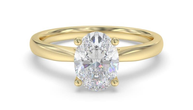 Elegant Lab Grown Oval Diamond Engagement Ring