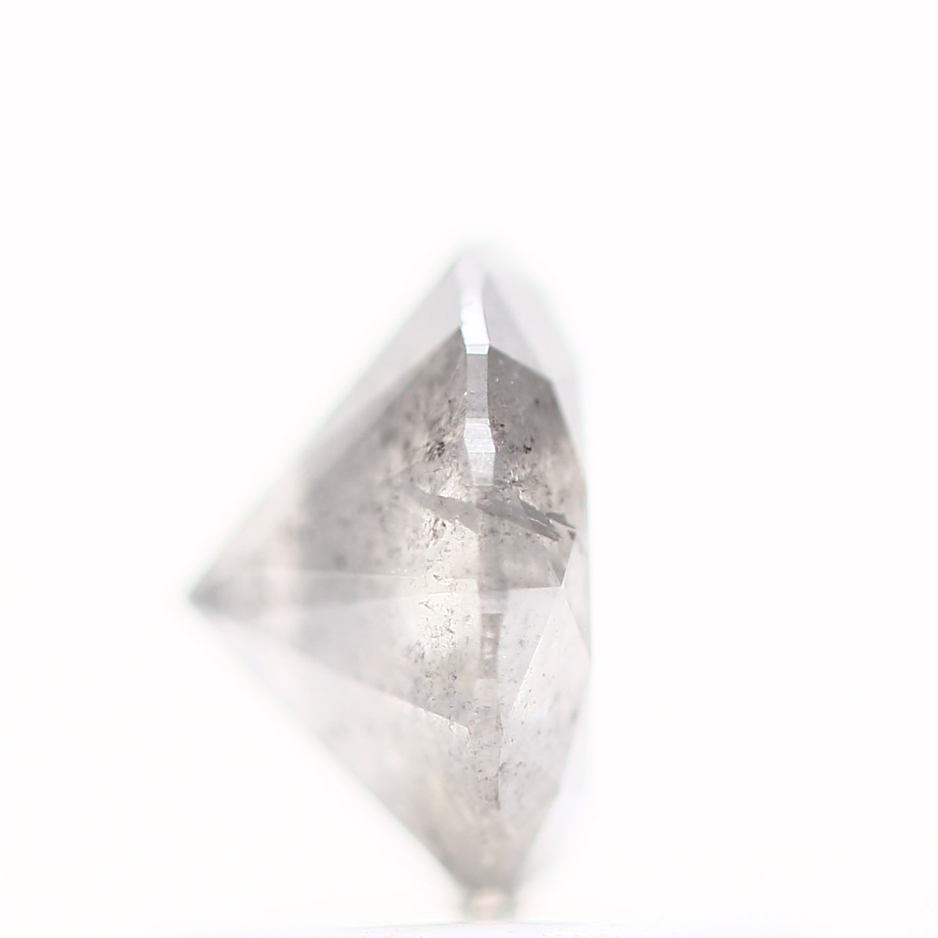0.82 Carat Salt and Pepper Gray Round Shape Brilliant Cut Natural Loose Diamond