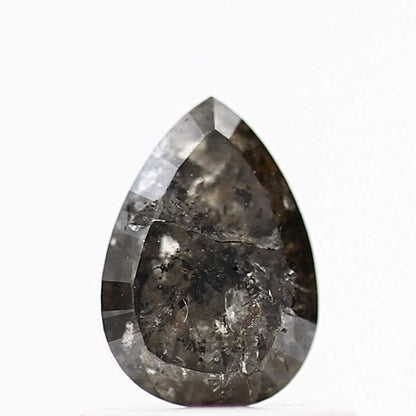 Salt and Pepper Diamond Fancy Gray Color 0.76 CT 6.48 x 4.55 x 2.94 MM Pear Cut Diamond! Natural Loose Diamond ! Christmas Gift for Her