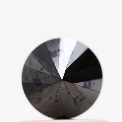 0.50 Carat Fancy Black Round Shape Brilliant Cut Natural Loose Diamond