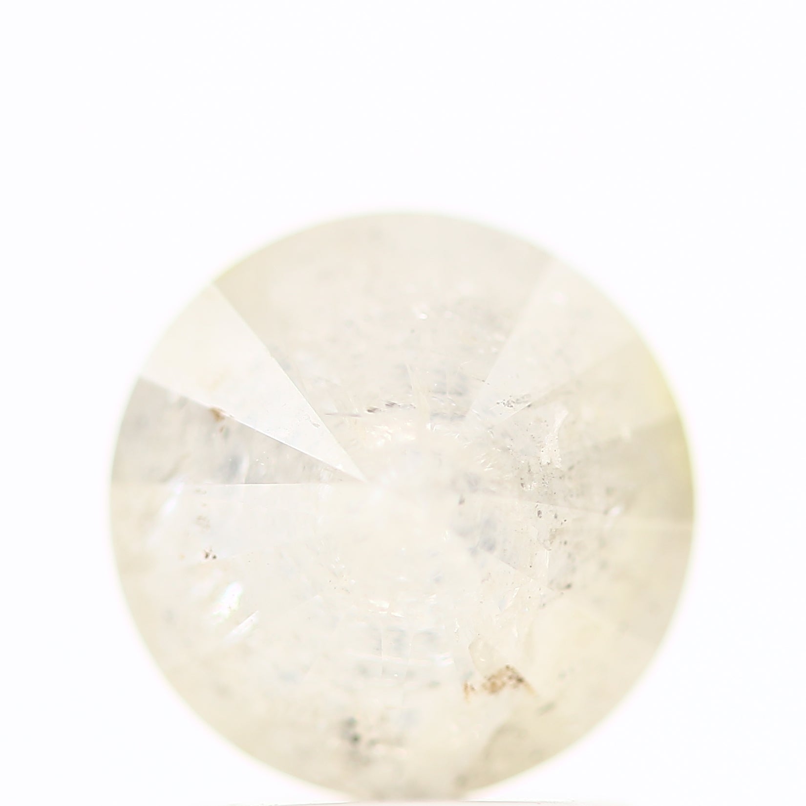 1.53 Carat Salt and Pepper Icy Gray Round Brilliant Cut Natural Loose Diamond