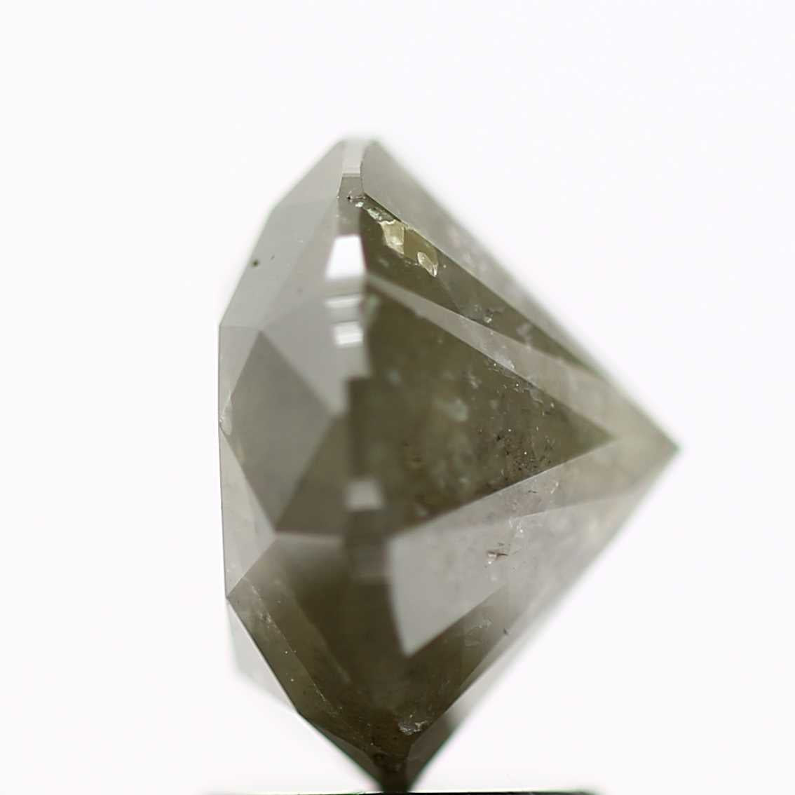3.42 Carat Salt and Pepper Diamond Gray Round Brilliant Cut Natural Loose Diamond