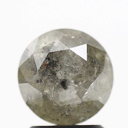 1.81 Carat Salt and Pepper Diamond Gray Fancy Round Brilliant Cut Natural Loose Diamond