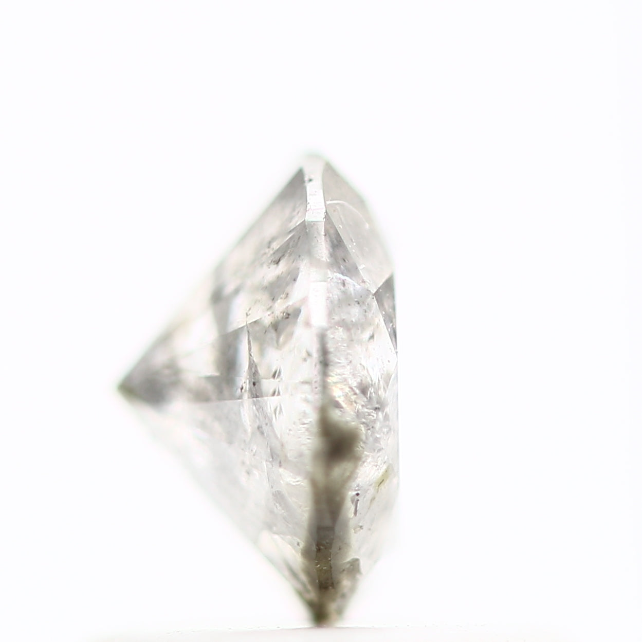 0.67 Carat Round Brilliant Cut Salt and Pepper Natural Loose Diamond
