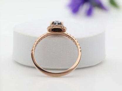 Round Diamond engagement Ring ! 14K Gold Ring ! Round Shape Wedding Ring ! Vintage Ring ! Diamond Ring ! 