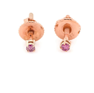 Pink Diamond Stud Earrings, Brilliant Round Diamond Earring in 14k Rose Gold Over, Earring, Woman Classic Diamond Earring, Gift For Her