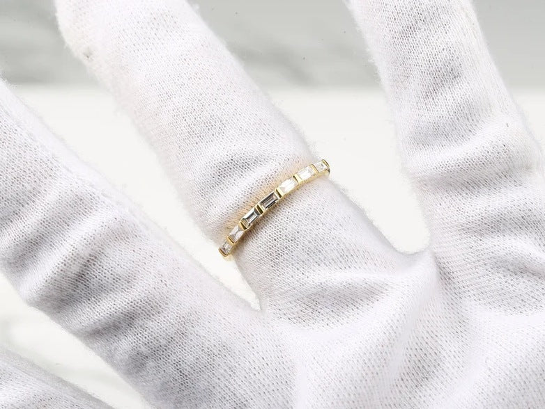 Baguette Diamond Ring | Baguette Engagement Ring | Diamond Ring | Baguette cluster Ring | Baguette ring | Gift For Her | Anniversary Gift