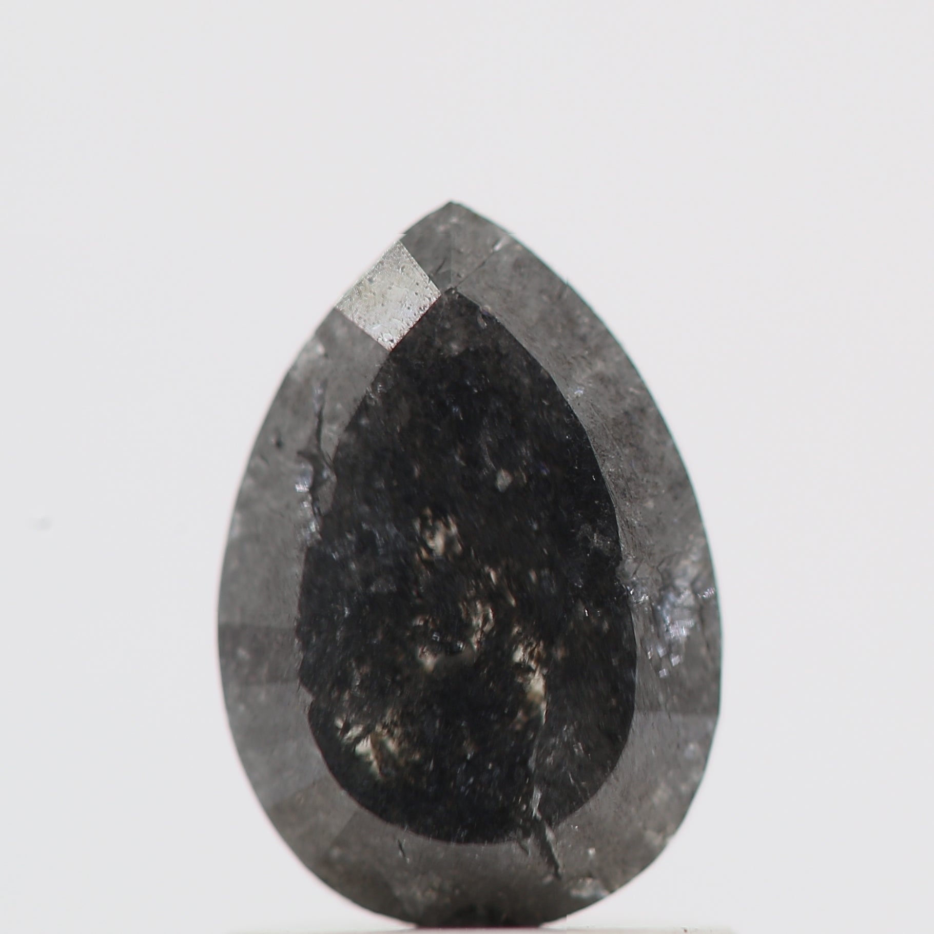 Salt and Pepper Diamond Fancy Gray Color 1.20 CT 8.00 x 5.50 x 3.25 MM Pear Cut Diamond! Natural Loose Diamond ! Christmas Gift for Her