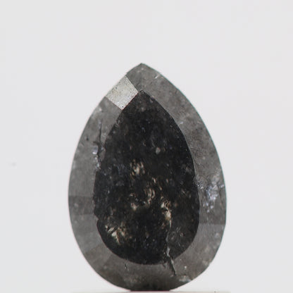 Salt and Pepper Diamond Fancy Gray Color 1.20 CT 8.00 x 5.50 x 3.25 MM Pear Cut Diamond! Natural Loose Diamond ! Christmas Gift for Her