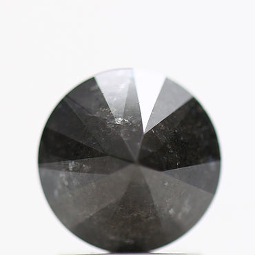 1.43 Carat Fancy Black Round Shape Brilliant Cut Natural Loose Diamond