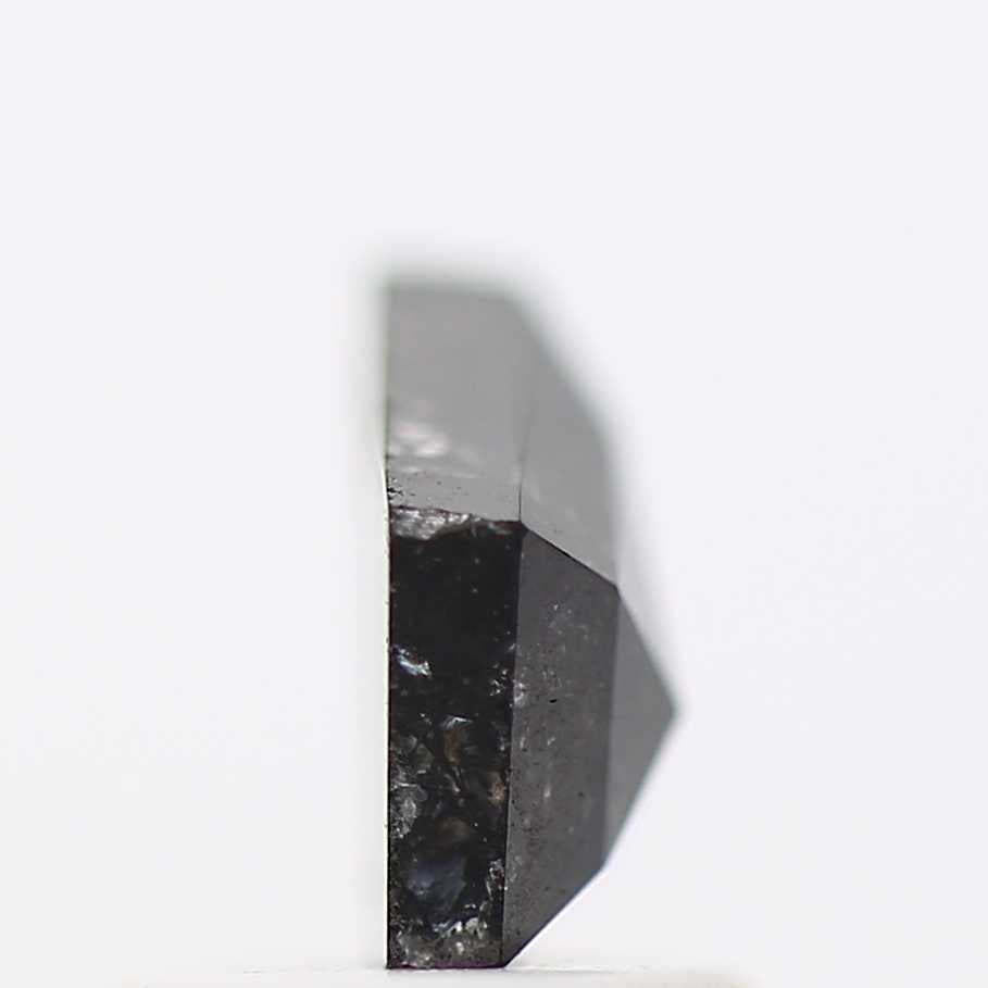 salt and pepper diamond ! 0.77 Ct 8.05 x 5.70 x 2.60 MM natural gray shield loose diamond for engagement ring for her