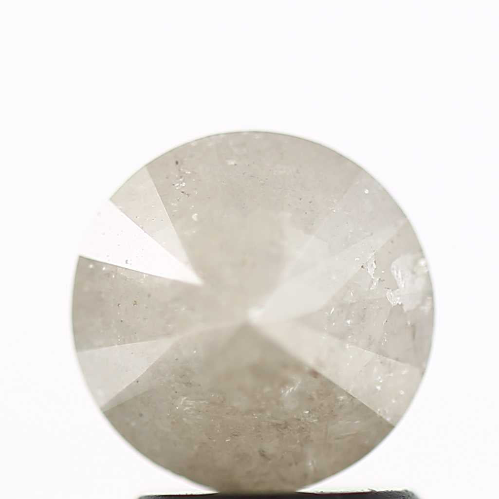 1.85 Carat Salt and Pepper Round Brilliant Cut Natural Loose Diamond