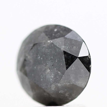 Salt And Pepper Diamond Fancy Gray Color 1.70 CT 7.22 x 5.07 MM Round Brilliant Cut Diamond ! Natural Loose Diamond ! Christmas Gift for Her
