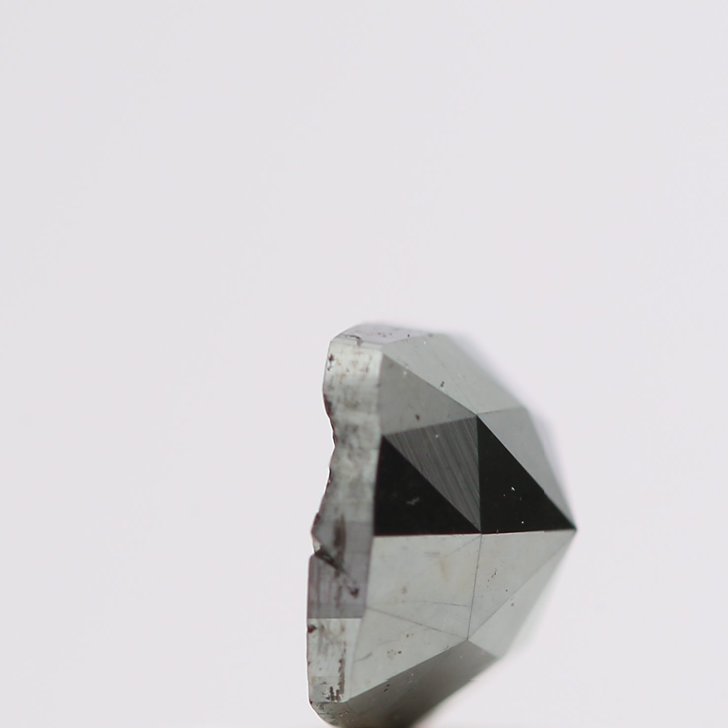 0.76 Ct Natural Black Cushion Single Cut Loose Diamond for Jewelery