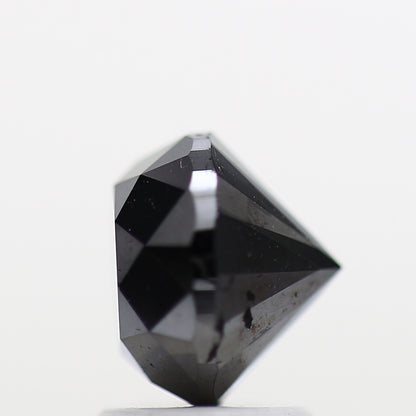 2.53 Carat Fancy Black Round Shape Brilliant Cut Natural Loose Diamond