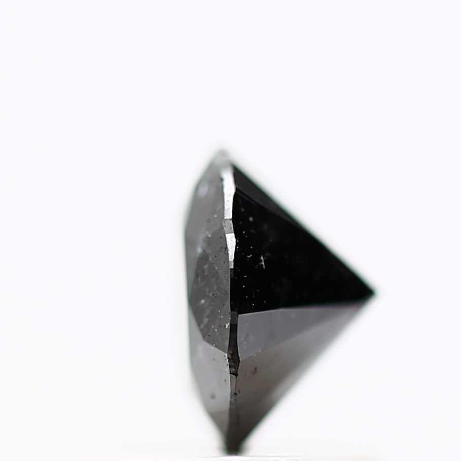 0.79 Carat Fancy Black Round Shape Brilliant Cut Natural Loose Diamond